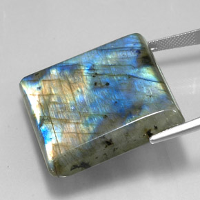 Labradorite naturale multicolore da 88,54 ct, quadrato, traslucido
