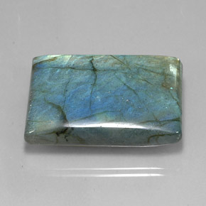 Labradorite naturale multicolore da 74,95 ct, baguette, traslucido