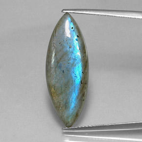Labradorite naturale multicolore da 10,15 ct, marchesa, traslucido