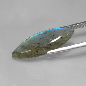 Labradorite naturale multicolore da 10,15 ct, marchesa, traslucido