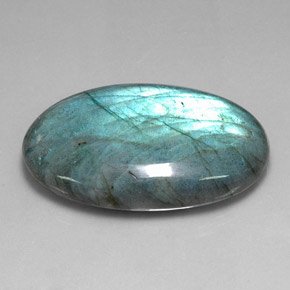 Labradorite naturale multicolore da 77,11 ct, taglio ovale, traslucido
