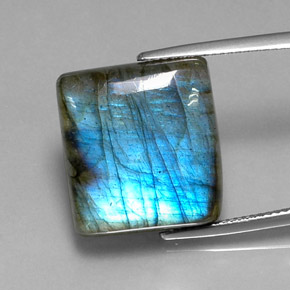 Labradorite Multicolore naturale da 21.36 ct, Quadrato, Traslucido