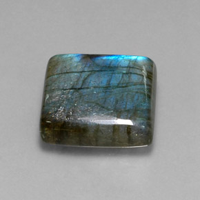 Labradorite Multicolore naturale da 21.36 ct, Quadrato, Traslucido