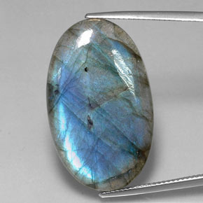 Labradorite Multicolore naturale da 25.23 ct, Taglio ovale, Traslucido