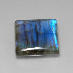 Labradorite naturale multicolore da 26,58 ct, quadrato, traslucido