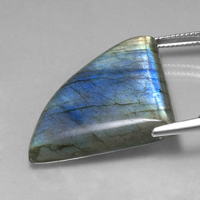 Labradorite naturale multicolore da 30,50 ct, forma fantasia, traslucido