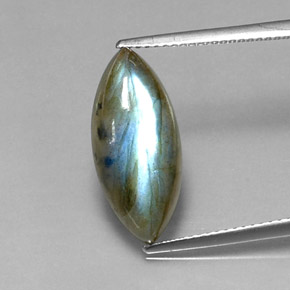 Labradorite multicolore naturale da 6,58 ct, marchesa, traslucido