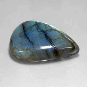 Labradorite naturale multicolore da 70,99 ct, taglio a pera, traslucido