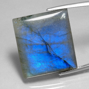 Labradorite Multicolore naturale da 36.48 ct, Taglio a baguette, Traslucido