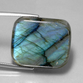 Labradorite Multicolore naturale da 45.02 ct, Taglio a cuscino, Traslucido
