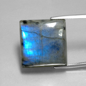 Labradorite Multicolore naturale da 36.07 ct, Quadrato, Traslucido