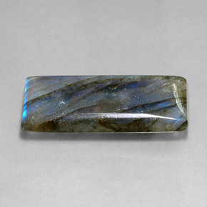 Labradorite naturale multicolore da 22,45 ct, baguette, traslucido