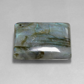 Labradorite naturale multicolore da 45,78 ct, baguette, traslucido