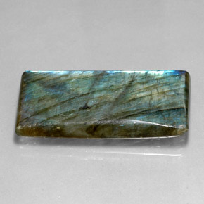 Labradorite naturale multicolore da 29,87 ct, baguette, traslucido