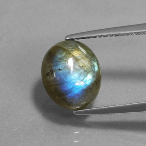 Labradorite Multicolore naturale da 3.93 ct, Taglio ovale, Traslucido