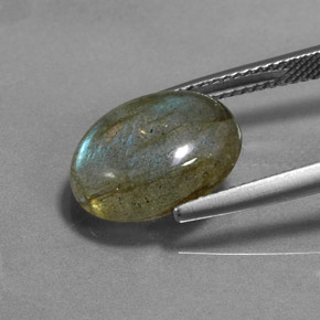 Labradorite Multicolore naturale da 5.51 ct, Taglio ovale, Traslucido