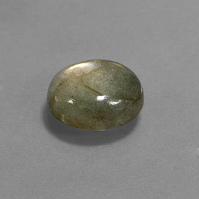 Labradorite naturale multicolore da 3,78 ct, taglio ovale, traslucido