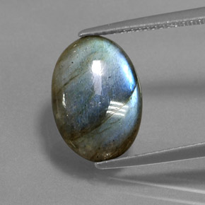 Labradorite Multicolore naturale da 3.74 ct, Taglio ovale, Traslucido