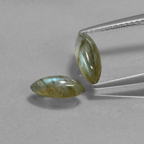 Labradorite naturale multicolore da  ct, marchesa, traslucido