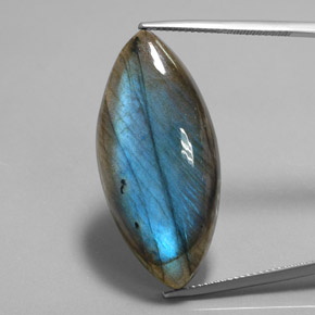 Labradorite naturale multicolore da 28,88 ct, marchesa, traslucido