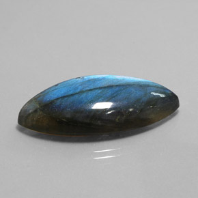 Labradorite naturale multicolore da 28,88 ct, marchesa, traslucido