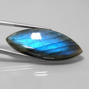 Labradorite Multicolore naturale da 38.33 ct, Taglio marquise, Traslucido