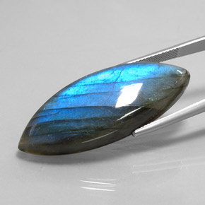 Labradorite Multicolore naturale da 38.33 ct, Taglio marquise, Traslucido