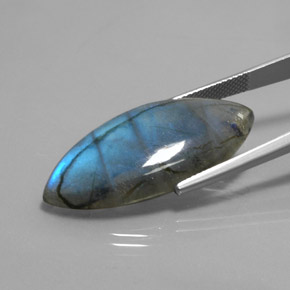 Labradorite naturale multicolore da 21,02 ct, trasparente, trasparente/traslucido