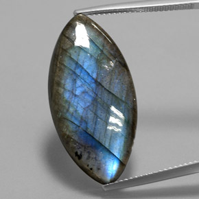 Labradorite multicolore naturale da 15,62 ct, trasparente, trasparente/traslucido