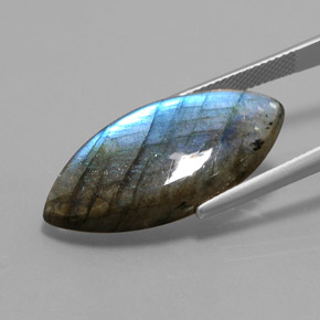 Labradorite multicolore naturale da 15,62 ct, trasparente, trasparente/traslucido