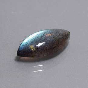 Labradorite naturale multicolore da 5,19 ct, trasparente, trasparente/traslucido