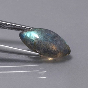 Labradorite naturale multicolore da 2,98 ct, trasparente, trasparente/traslucido