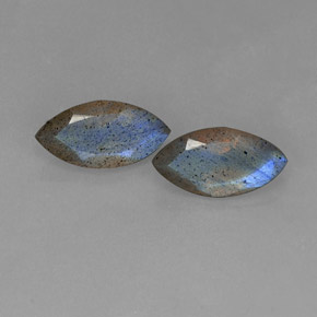 Gemme di Labradorite Grigio blu scuro naturale da  ct, Trasparente, Trasparente/Traslucido
