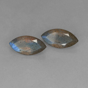 Gemme di Labradorite Grigio blu scuro naturale da  ct, Trasparente, Trasparente/Traslucido
