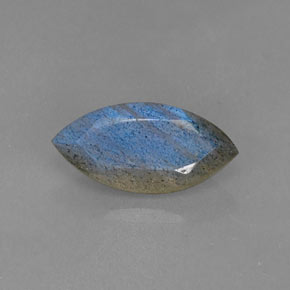 Labradorite Grigio blu scuro naturale da 2.70 ct, Taglio marquise, Traslucido