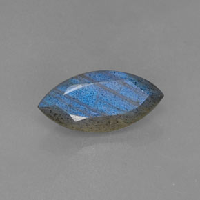 Labradorite Grigio blu scuro naturale da 2.70 ct, Taglio marquise, Traslucido