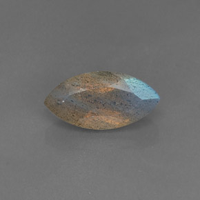 Labradorite naturale blu da 3,55 ct, trasparente, trasparente/traslucido