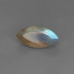 Labradorite naturale blu da 3,55 ct, trasparente, trasparente/traslucido