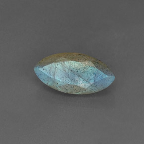 Labradorite Grigio blu scuro naturale da 3.06 ct, Trasparente, Trasparente/Traslucido