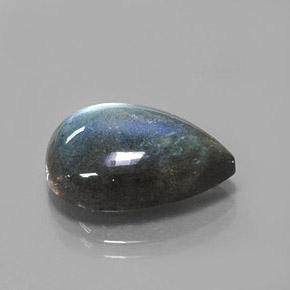 Labradorite Multicolore naturale da 10.49 ct, Forma a pera, Traslucido