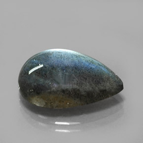 Labradorite Multicolore naturale da 12.79 ct, Forma a pera, Traslucido