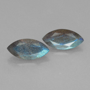 Gemme di Labradorite Grigio blu scuro naturale da  ct, Trasparente, Trasparente/Traslucido