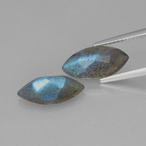 Gemme di Labradorite Grigio blu scuro naturale da  ct, Trasparente, Trasparente/Traslucido