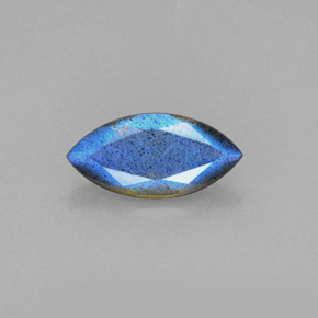 Labradorite naturale blu da 2,30 ct, trasparente, trasparente/traslucido