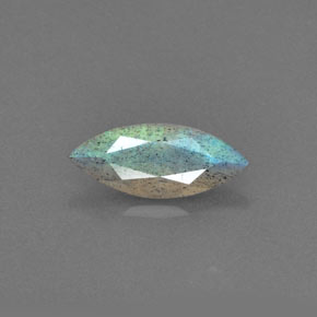 Labradorite naturale blu da 1,40 ct, trasparente, trasparente/traslucido