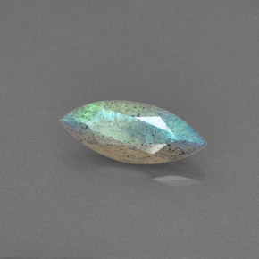 Labradorite naturale blu da 1,40 ct, trasparente, trasparente/traslucido