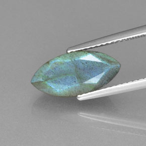 Labradorite naturale blu da 3,54 ct, trasparente, trasparente/traslucido