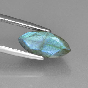 Labradorite naturale blu da 3,54 ct, trasparente, trasparente/traslucido