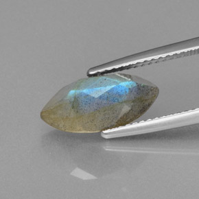 Labradorite naturale blu da 3,54 ct, trasparente, trasparente/traslucido