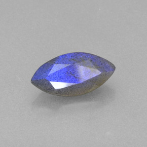 Labradorite Grigio blu scuro naturale da 2.84 ct, Trasparente, Trasparente/Traslucido